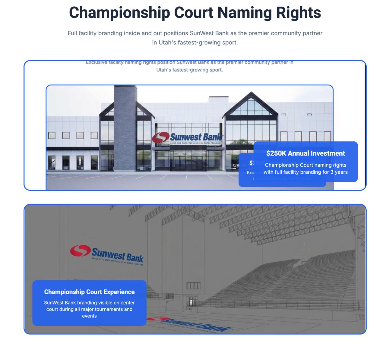 SunWest Bank Utah Pickleball Center with Professional Landscaping