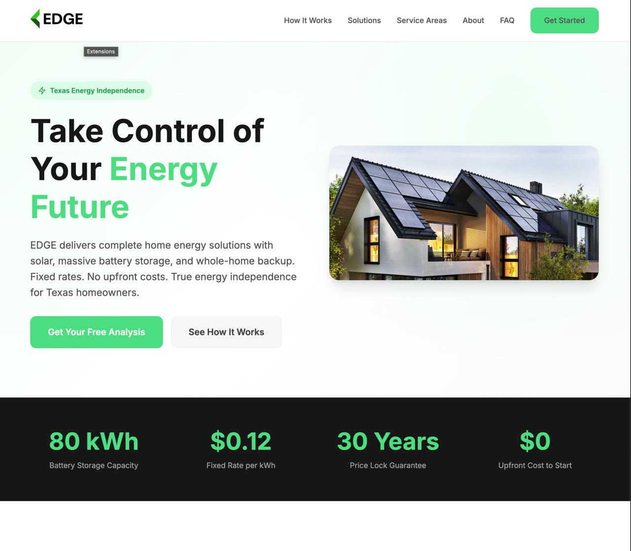 EDGE Energy website built by GullStack